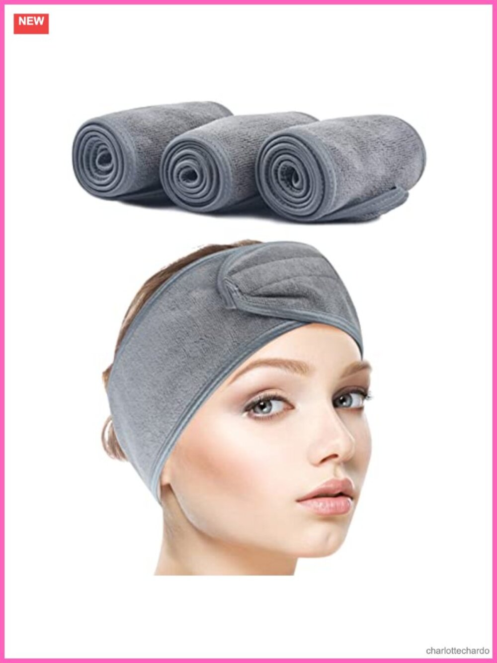 Spa Facial Headband Adjustable Makeup Hair Band Microfiber 3 Pack